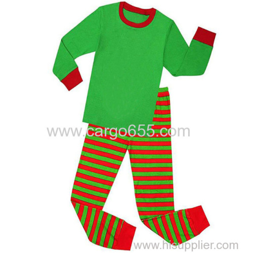 Children striped clothing sets winter long sleeve family Christmas pajamas wholesale Christmas pajamas kids