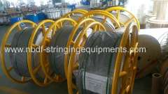 Braided UHMWPE rope for stringing overhead transmission line