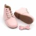 Hard sole kids genuine leather shoes plush children shoes