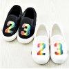 Newest style and top quality printing kids black canvas shoes for children