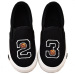 Newest style and top quality printing kids black canvas shoes for children