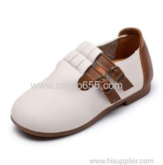 best cheapest price PU shoes children boy school double strap kids girls hard rubber sole shoes