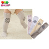 2017 Factory custom/wholesale combed cotton silicone print kneepad baby/kids knee high socks