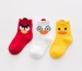 100%cotton solid color grid breathable baby&kids knitted socks