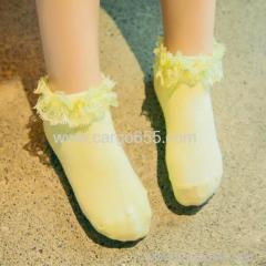 High quality cute kids cozy cotton socks funky embroidered bow children socks