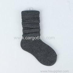 Autumn winter fashionable cheap blank non slip cotton tube kids socks