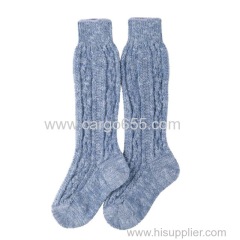 100% cotton knitted kid knee socks with fashion design