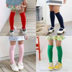 New Fashion Baby Girls Soft Knee High Socks Toddler Kids Long Cotton Socks for 0-3 Year