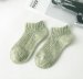 In stock autumn and winter pure color middle tube terry socks wool thickening women socks