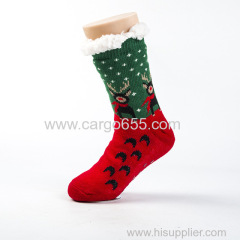 Winter Women Thicken Fuzzy Socks Christmas Silicon Non-Slip Slipper Socks