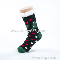 Winter Women Thicken Fuzzy Socks Christmas Silicon Non-Slip Slipper Socks