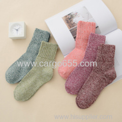 New Style Retro Wool Socks Thick Winter Warm Women Tube Socks