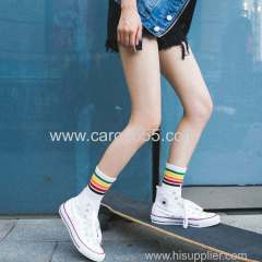 Custom Jacquard 100 Polyester White Ankle Socks Women