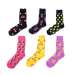 Stylish custom design women ladies crew sock for winter happy cute fruit pattern bamboo socks