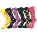 Stylish custom design women ladies crew sock for winter happy cute fruit pattern bamboo socks