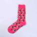 Stylish custom design women ladies crew sock for winter happy cute fruit pattern bamboo socks