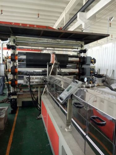 Automotive interior ound proof material extrusion line