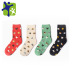 women colorful print cat socks cotton carton life socks