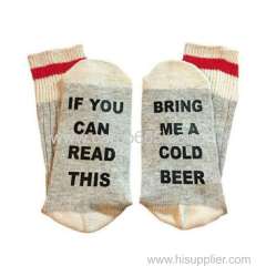 IF YOU CAN READ THIS BRING ME A GLASS OF WINE Socks 2018 New Unisex Men Women Cotton Crew Socks