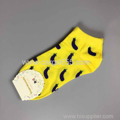 summer cute fruit banana women sock