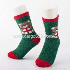Wholesale women winter soft microfiber cozy socks with custom logo