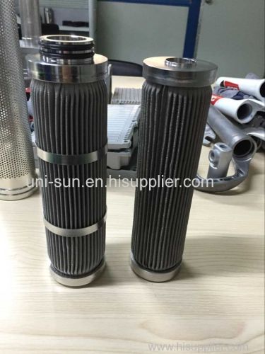 Stainless Steel 316LPorous candle filter / pleated type sintered fiber felt filter