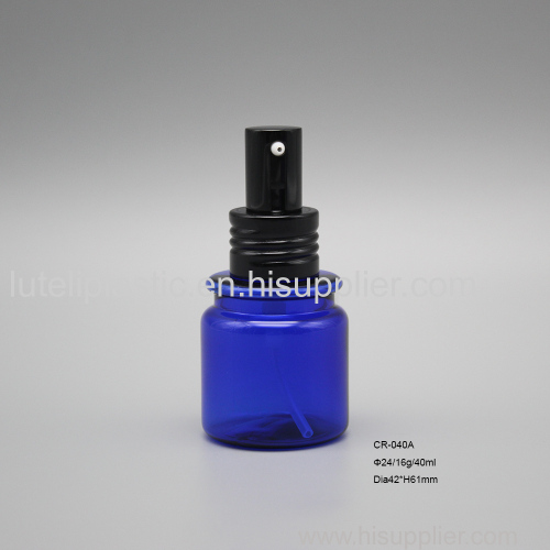 40cc blue PETG plastic spray cosmetic bottle for personal care toner