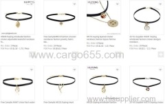 fashion chocker necklaces fashion jewelry fabric black choker necklace with women handmade