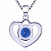 Sterling Silver Pendant Charm Pendent Fashion Design Hollow Pave Heart Shaped Jewelry Necklace