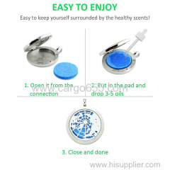 Pendant Stainless Steel Aromatherapy Essential Oil Diffuser Jewelry Necklace