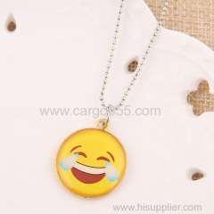 Wholesale Fashion Jewelry Stainless Steel Emoji Pendant Necklace