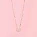 Good Dainty Half Moon Faceted Crystal Necklace Semi Half Circle Marble Necklace Stone Jewely