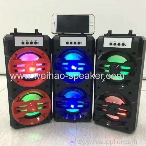 plastic Portable digital speaker wireless bluetooth with led light