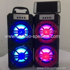 plastic Portable digital speaker wireless bluetooth with led light