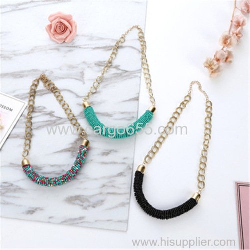 Wholesale Choker Vintage Jewerly Bead Necklaces & Pendants Fashion Colar Exaggerated Statement Women Necklace