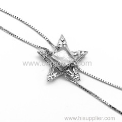 Hot Selling new women silver plated pendant chain necklace with pearl