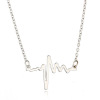 Simple Shape Hot Selling Heartbeat Love Customized Electrocardiogram Symbol Charm Necklace Necklaces Place