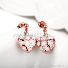 Wholesale Fashion Gold Jewerly Long Heart Stud Model Earrings Girls