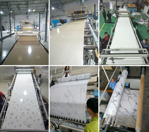 PVC core laminate production making line