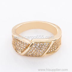 Fashion wholesale american gold plated paved diamond ring 18K Gold Plating Fashion women rings rose gold