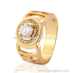 Fashion wholesale american gold plated paved diamond ring 18K Gold Plating Fashion women rings rose gold