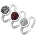 Trending Products Fashion Design Adjustable Silver Rings With Opal Stone Jewelry For Women