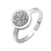 Trending Products Fashion Design Adjustable Silver Rings With Opal Stone Jewelry For Women