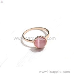 Gold Plated Cat Eye Stone Ring Accessories For Women Rings Jewelry