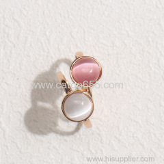 Gold Plated Cat Eye Stone Ring Accessories For Women Rings Jewelry