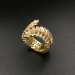 Ladies Gold Ring Cubic Zircon Pave Setting Luxury Women Jewelry Wholesale