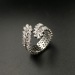 Ladies Gold Ring Cubic Zircon Pave Setting Luxury Women Jewelry Wholesale