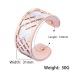 Interchangeable Customize Color Stainless Steel Wide Cuff Leather Bangle Bracelet For Women