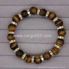 High Quality Natural Gemstone Wrist Bangles Garnet Kallaite Ironstone Beads Bracelets
