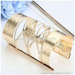 Wholesale Love Wide Cuff Bracelets & Bangles For Women Men Gold Silver Color Alloy Open Bangle Bracelet Hollow